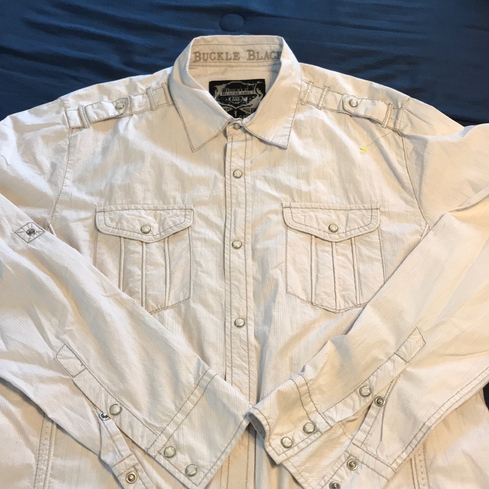 Buckle Black super bad snap down Xl slim EUC